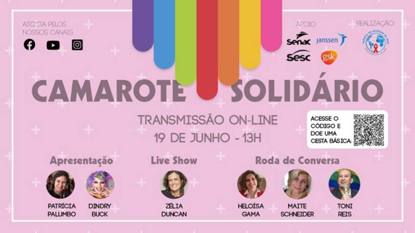 Camarote Solidário da Agência Aids arrecada cestas básicas na Parada LGBT