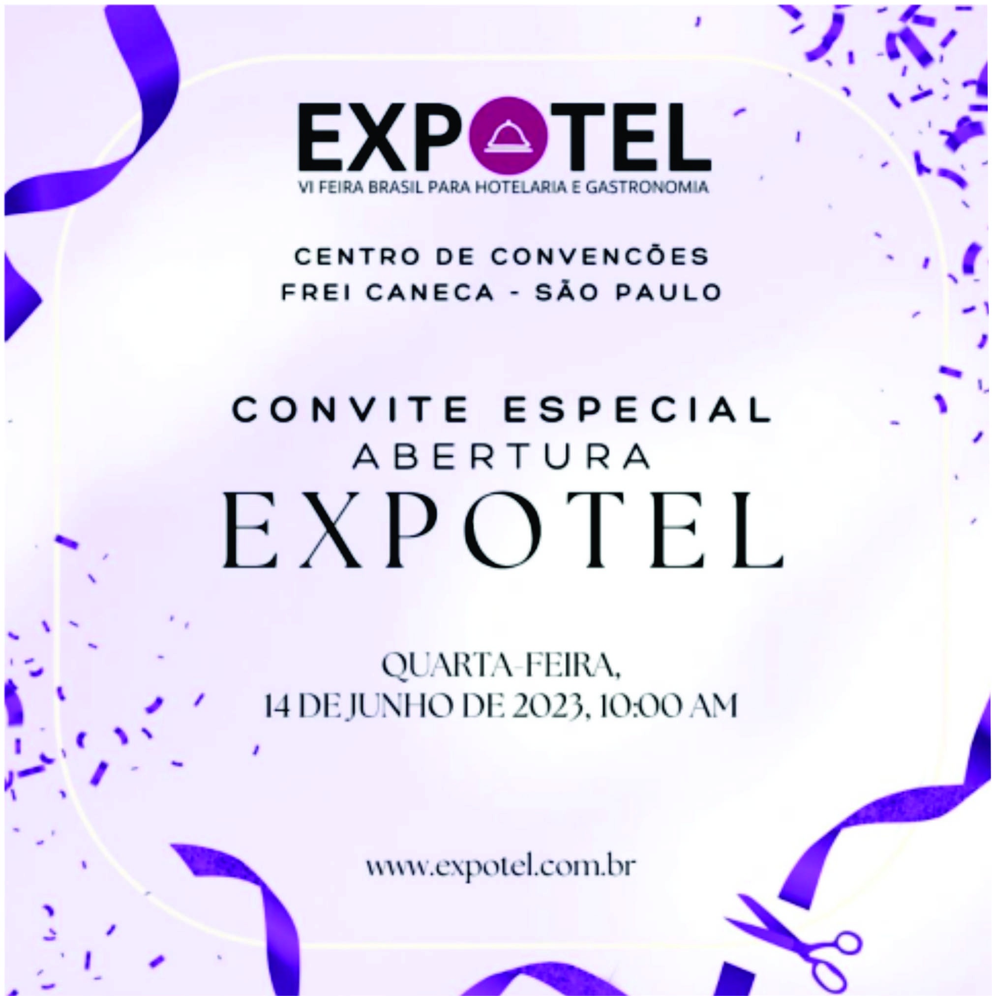 A EXPOTEL ocorrerá dias 14 e 15 de junho de 2023, no Centro de Convenções Frei Caneca, em São Paulo