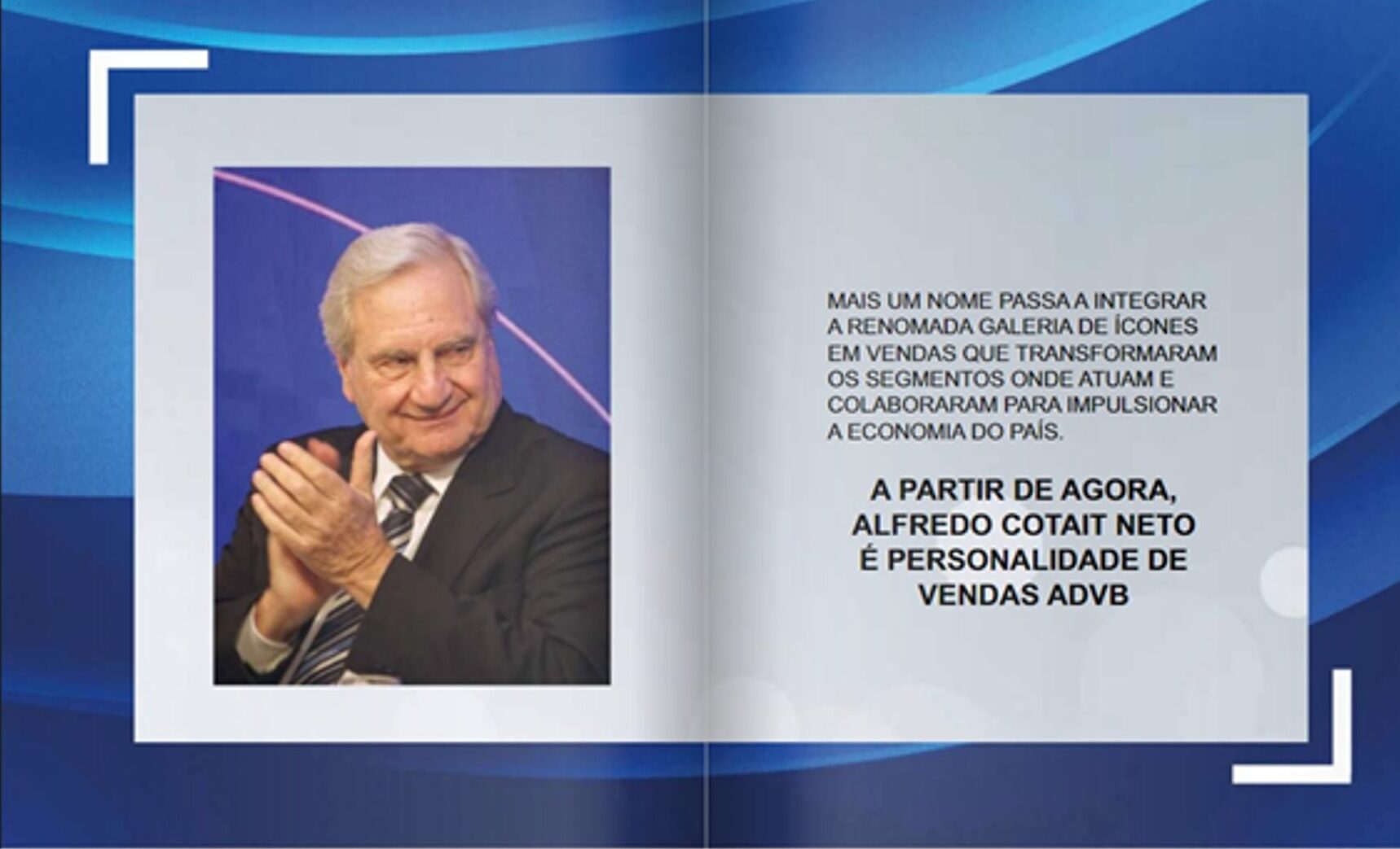 Alfredo Cotait é aclamado 59ª Personalidade de Vendas ADVB