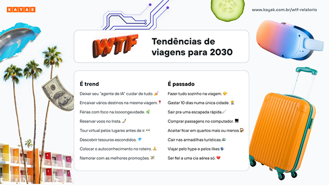 Kayak lança relatório de tendências de viagens até 2030